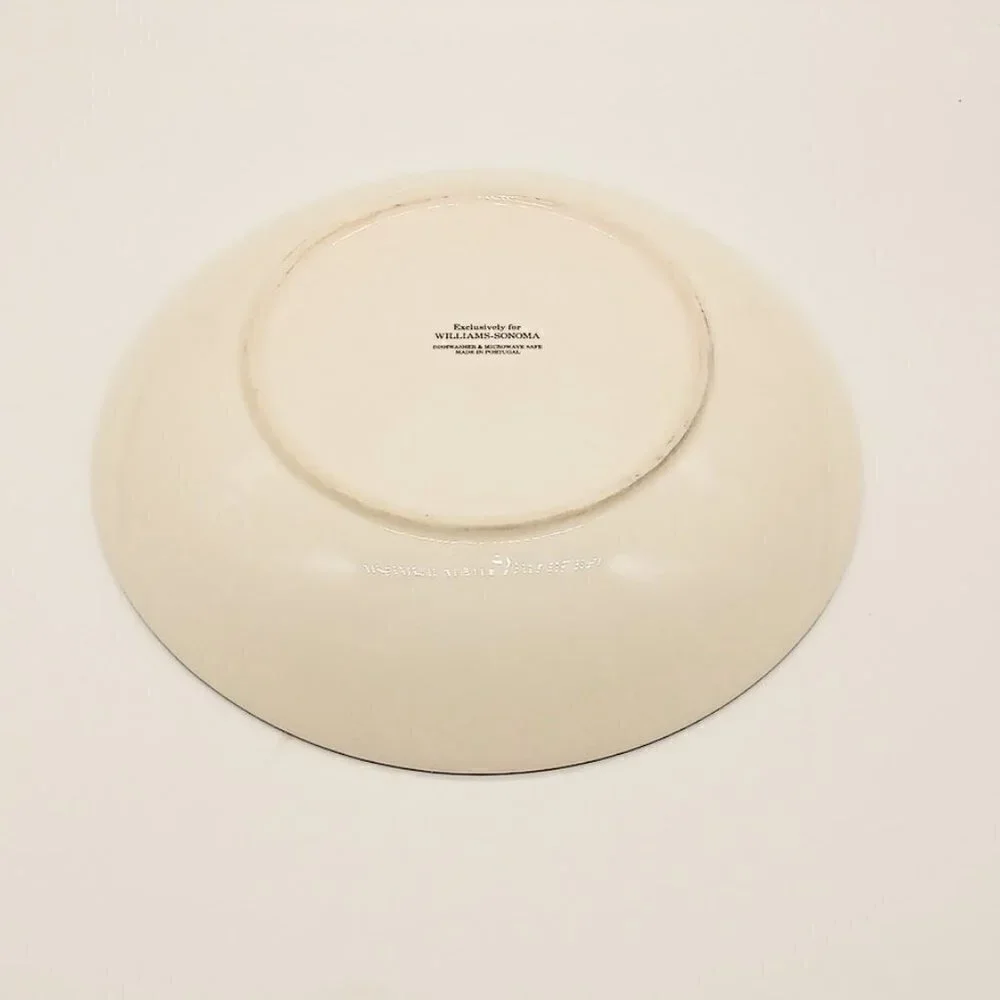 Williams Sonoma Blue Ivory Ceramic 9.5 Inch Pasta Bowl
